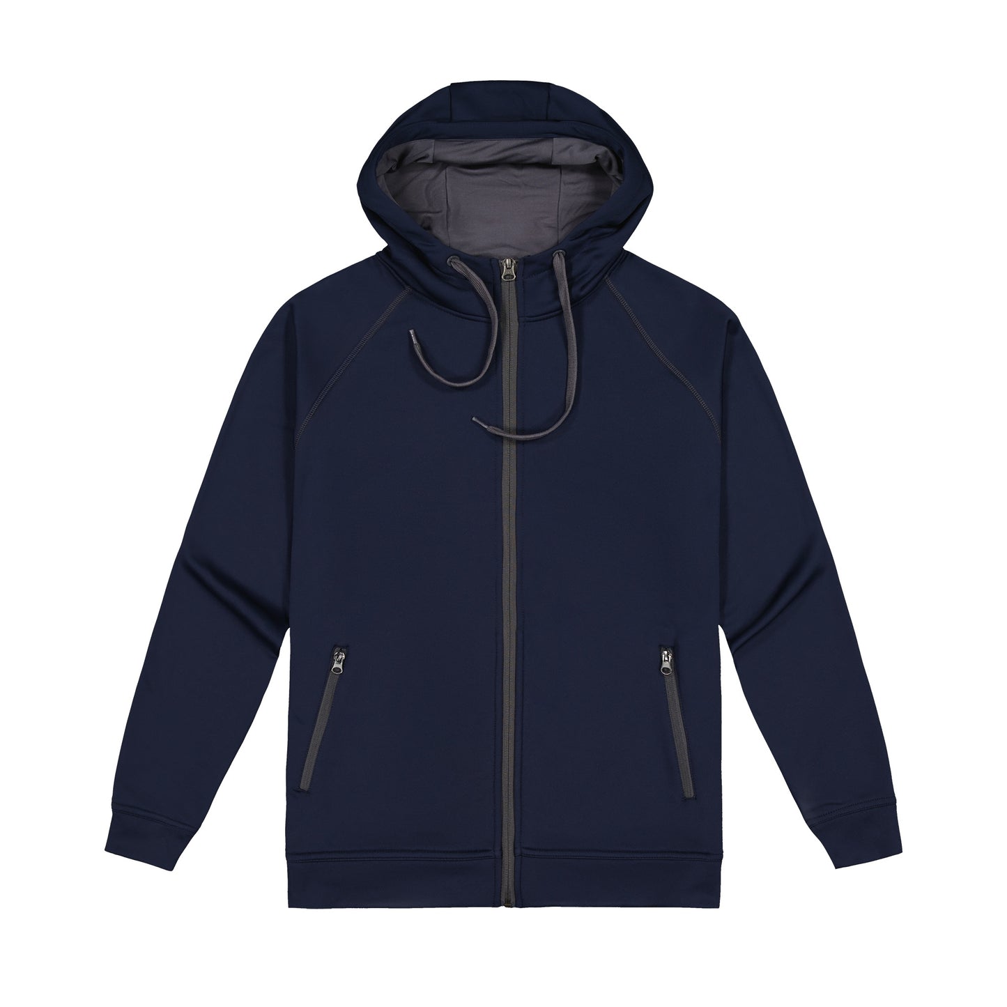 Navy & Grey Zip-Up Performance Hoodies