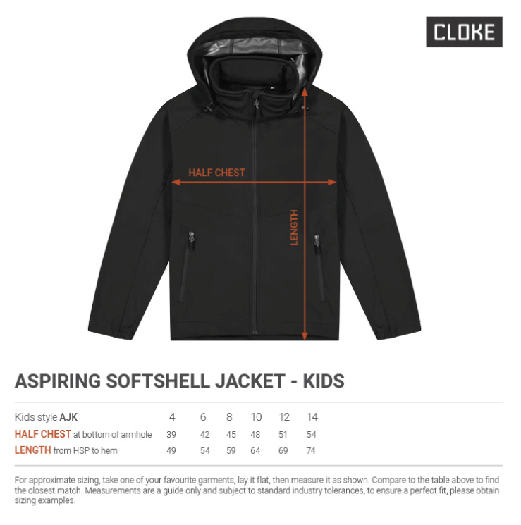 CLOKE Aspiring Softshell Jacket- Kids to 7XL