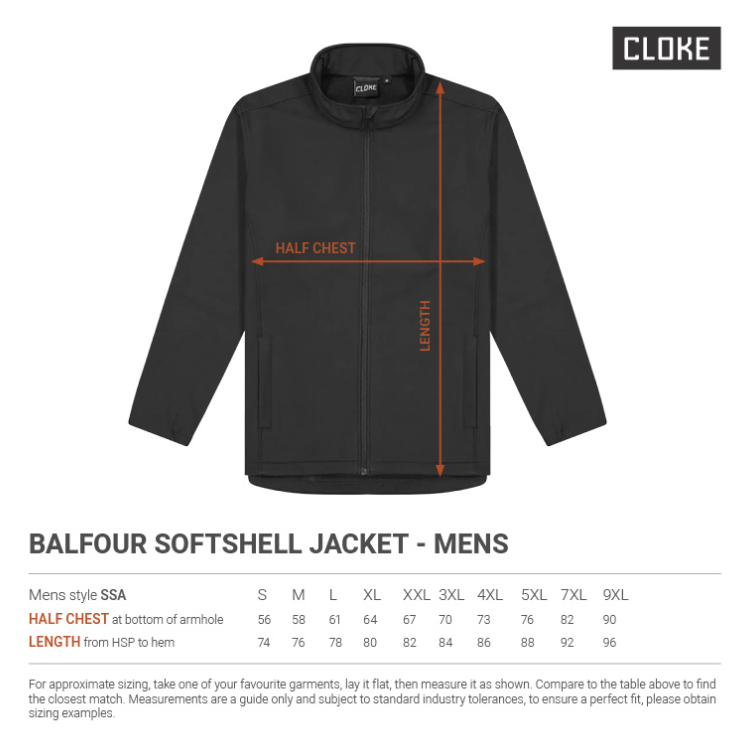 CLOKE Balfour Softshell Jacket- Kids to 9XL