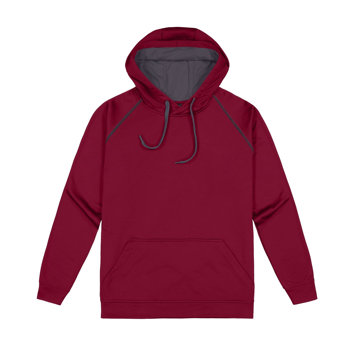 Maroon & Grey Performance Hoodies