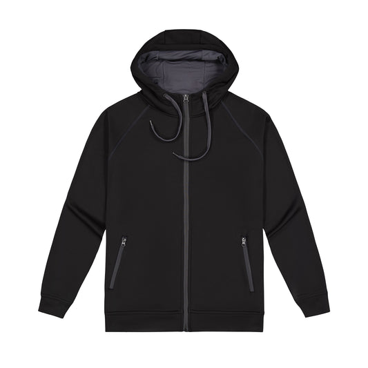 Black & Grey Zip-Up Performance Hoodies