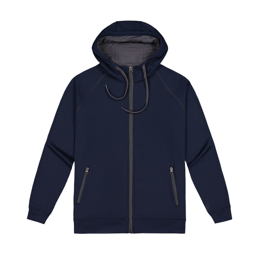 Navy & Grey Zip-Up Performance Hoodies