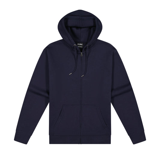 Navy Deluxe Zip-Up Hoodies