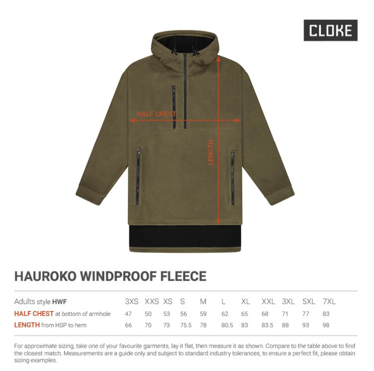 CLOKE Hauroko Windproof Fleece-Up to 7XL