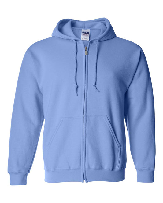 Sky Blue Basic Zip-Up Hoodies