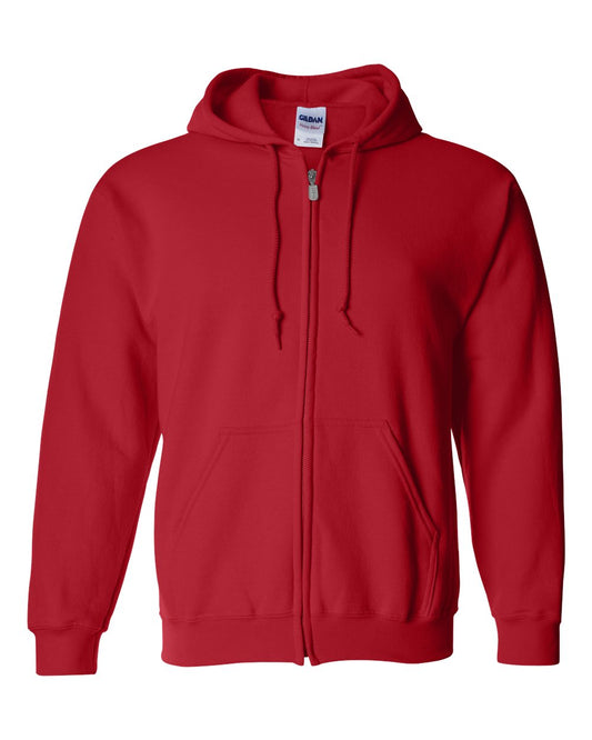 Red Basic Zip-Up Hoodies