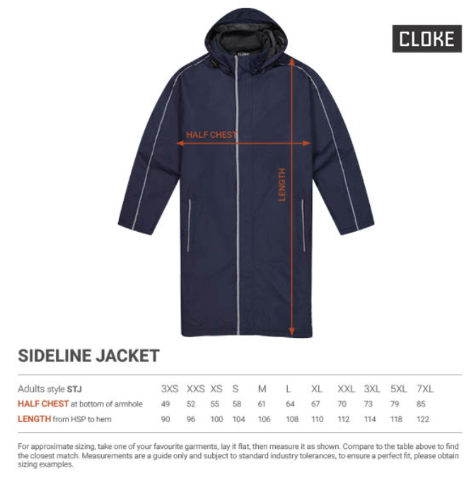 CLOKE 'Sideline' Jacket -Up to 7XL