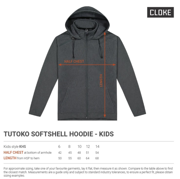CLOKE Tutoko Softshell Hoodie- Kids to 7XL